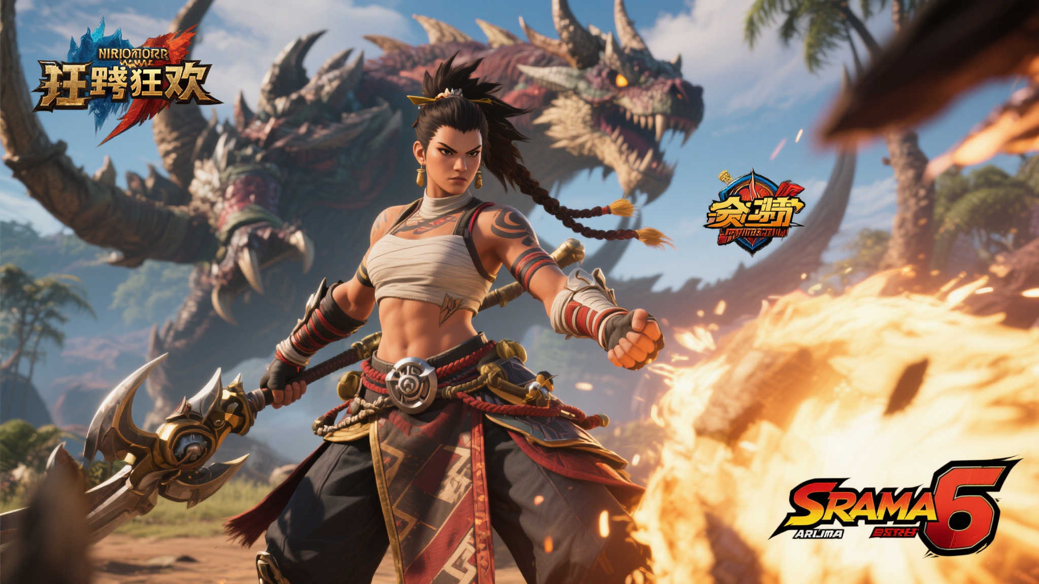 《怪物猎人：荒野》联手《街霸6》专题页面上线！阿尔玛新造型惊艳亮相！